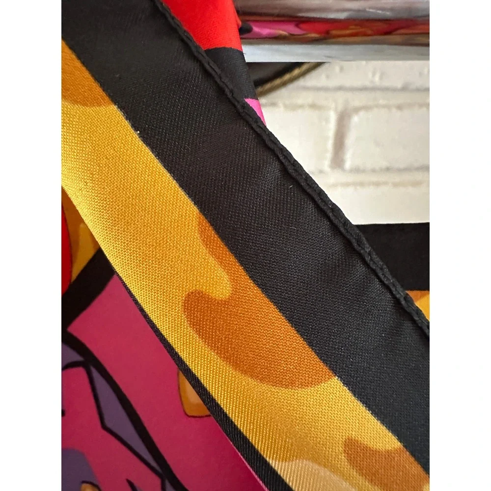 Paloma Picasso Scarf Multicolor Silk‎ Zodiac Astrology Print 31in Square